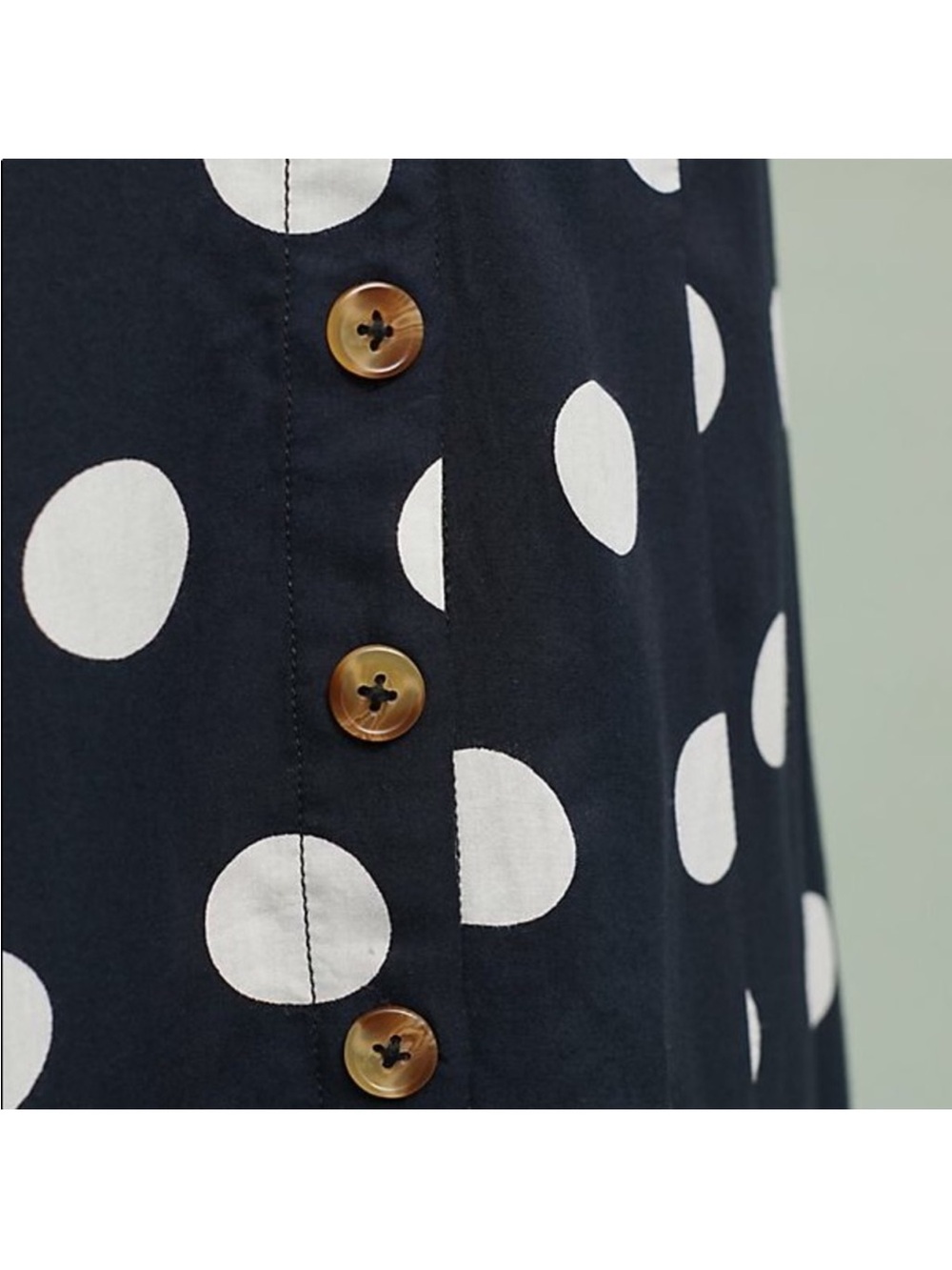 Women’s Anthropologie Maeve Claudette Polka Dot Maxi Button Skirt Size 6 - Picture 4 of 12
